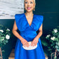Candice Detailed Occasion Dress Cobalt