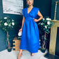 Candice Detailed Occasion Dress Cobalt