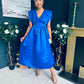 Candice Detailed Occasion Dress Cobalt