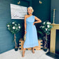 Robyn One Shoulder Midi Dress Pwr Blue