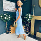 Robyn One Shoulder Midi Dress Pwr Blue