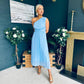 Robyn One Shoulder Midi Dress Pwr Blue