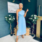 Robyn One Shoulder Midi Dress Pwr Blue