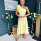 Erin Pearl Detailed Occasion Dress Yellow