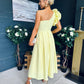 Erin Pearl Detailed Occasion Dress Yellow