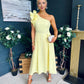 Erin Pearl Detailed Occasion Dress Yellow