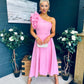 Erin Pearl Detailed Occasion Dress Pink