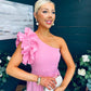Erin Pearl Detailed Occasion Dress Pink