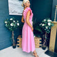 Erin Pearl Detailed Occasion Dress Pink