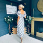 Aoibhe Detailed Midi Dress Polka Black / White