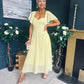 Aoibhe Detailed Midi Dress Polka Yellow