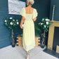 Aoibhe Detailed Midi Dress Polka Yellow