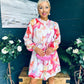 Ciara Detailed Mini Dress Floral White