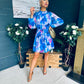 Ciara Detailed Mini Dress Floral Blue