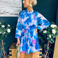 Ciara Detailed Mini Dress Floral Blue