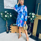 Ciara Detailed Mini Dress Floral Blue