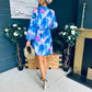 Ciara Detailed Mini Dress Floral Blue