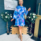 Ciara Detailed Mini Dress Floral Blue
