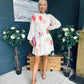 Ciara Detailed Mini Dress Floral Yellow