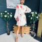 Ciara Detailed Mini Dress Floral Yellow