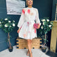 Ciara Detailed Mini Dress Floral Yellow