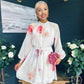 Ciara Detailed Mini Dress Floral Yellow