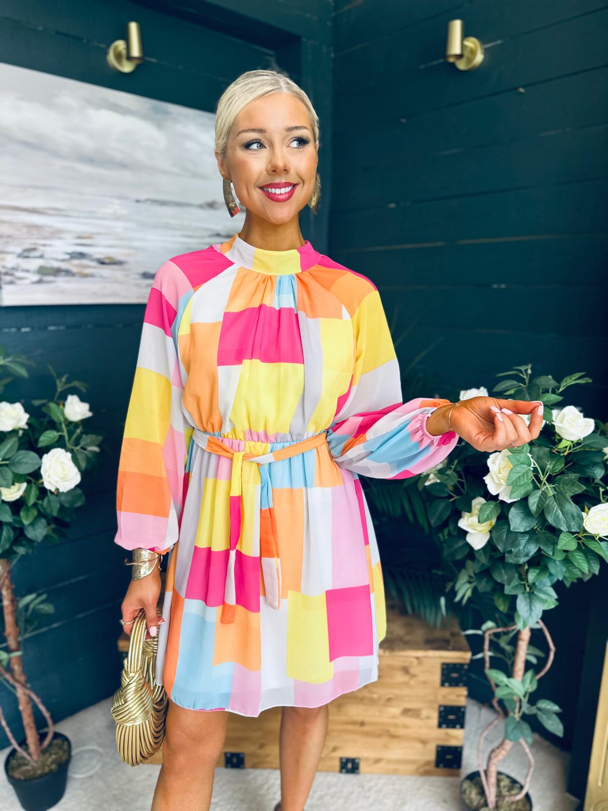 Ciara Detailed Mini Dress Multi