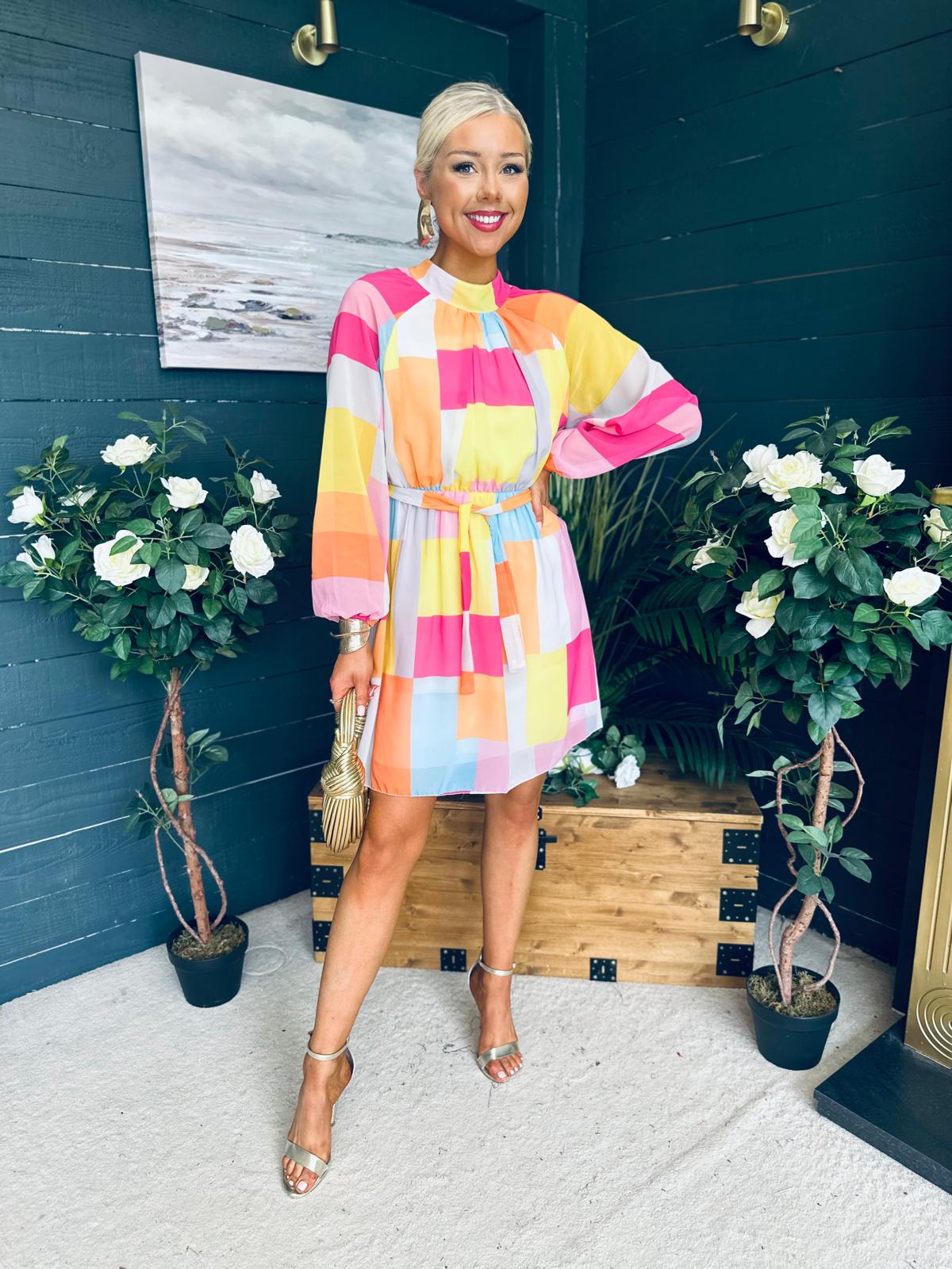 Ciara Detailed Mini Dress Multi