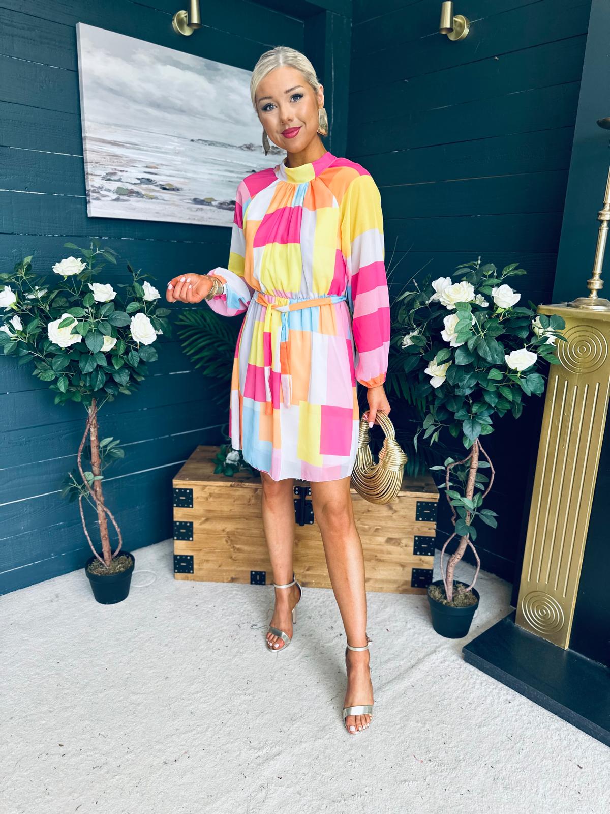 Ciara Detailed Mini Dress Multi