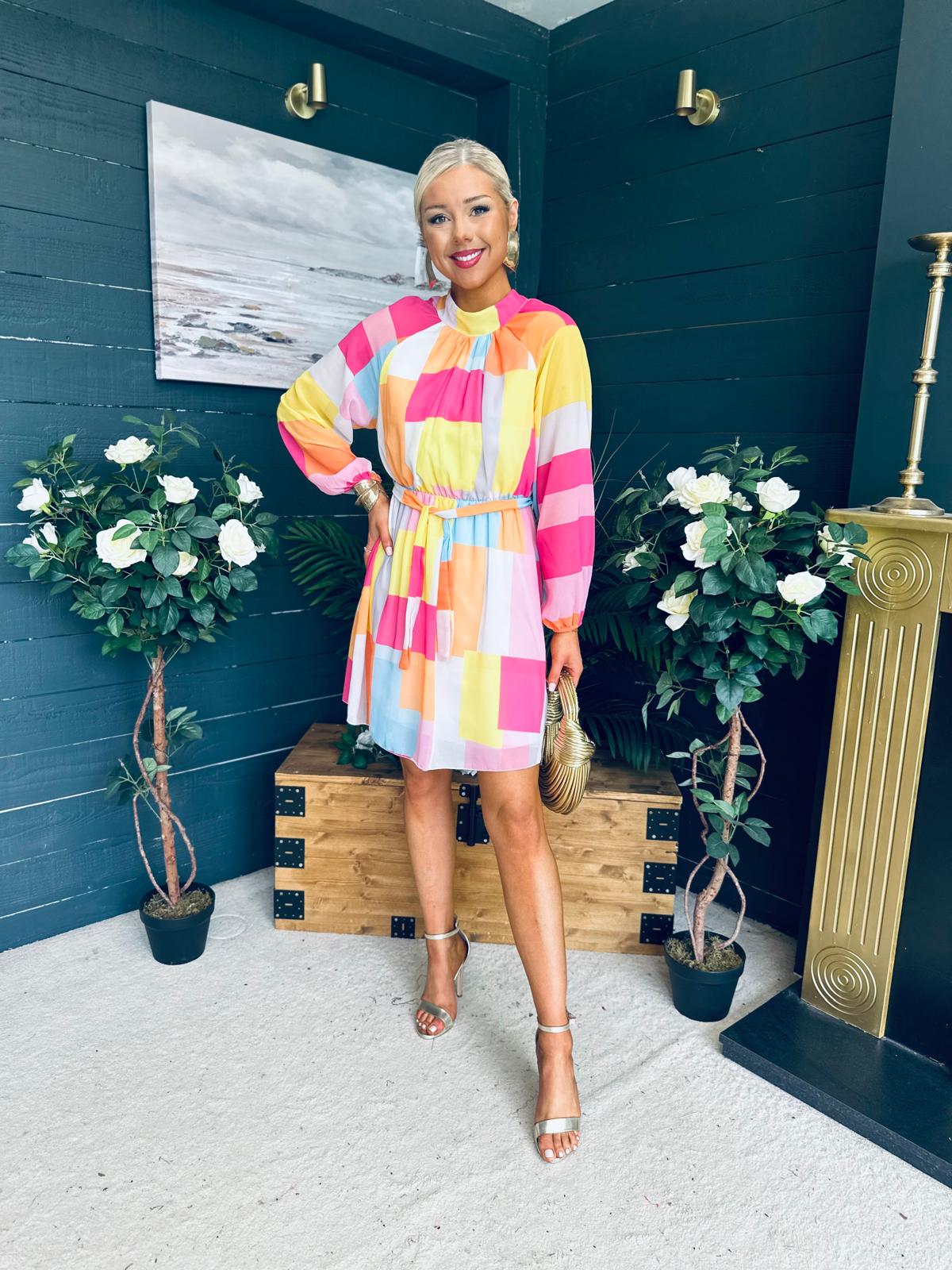 Ciara Detailed Mini Dress Multi