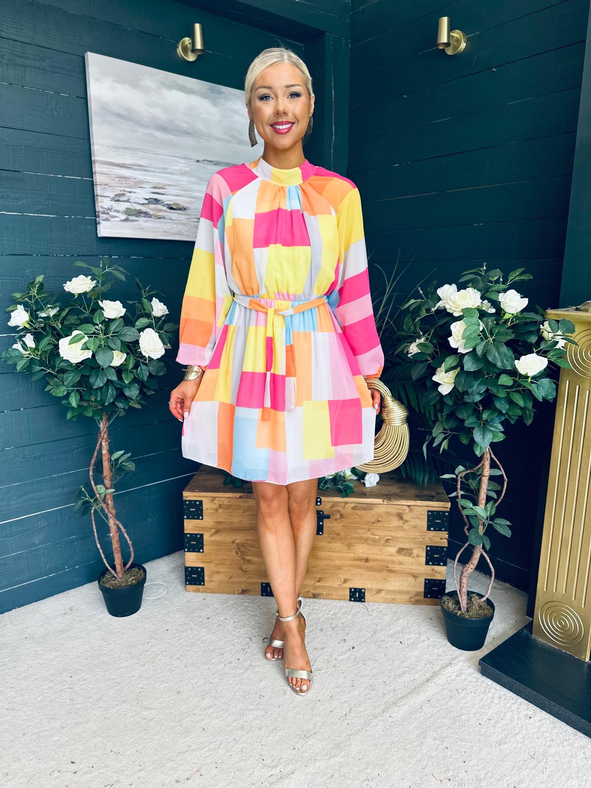 Ciara Detailed Mini Dress Multi