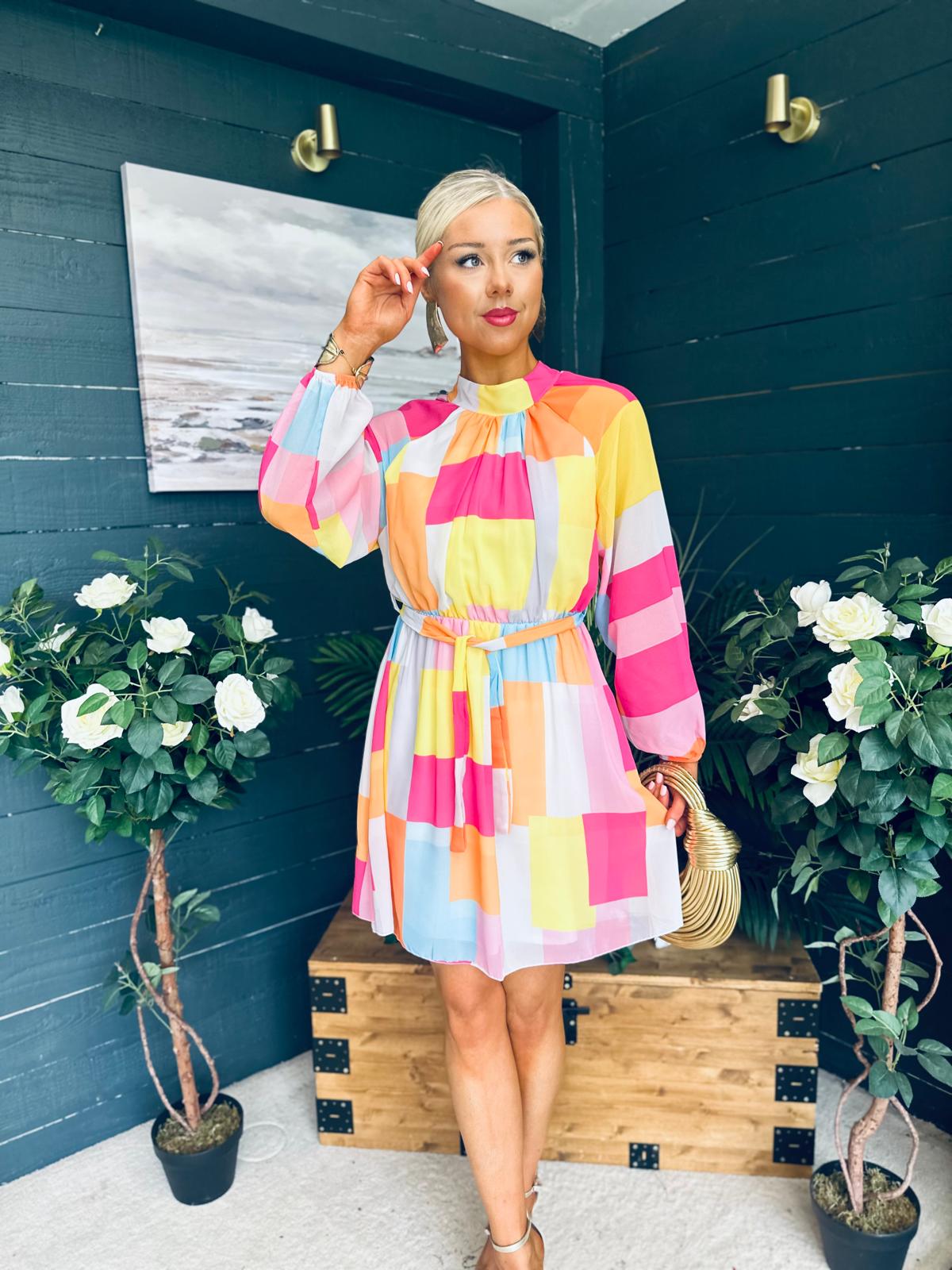 Ciara Detailed Mini Dress Multi
