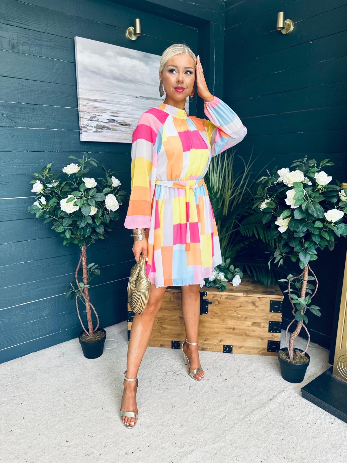 Ciara Detailed Mini Dress Multi