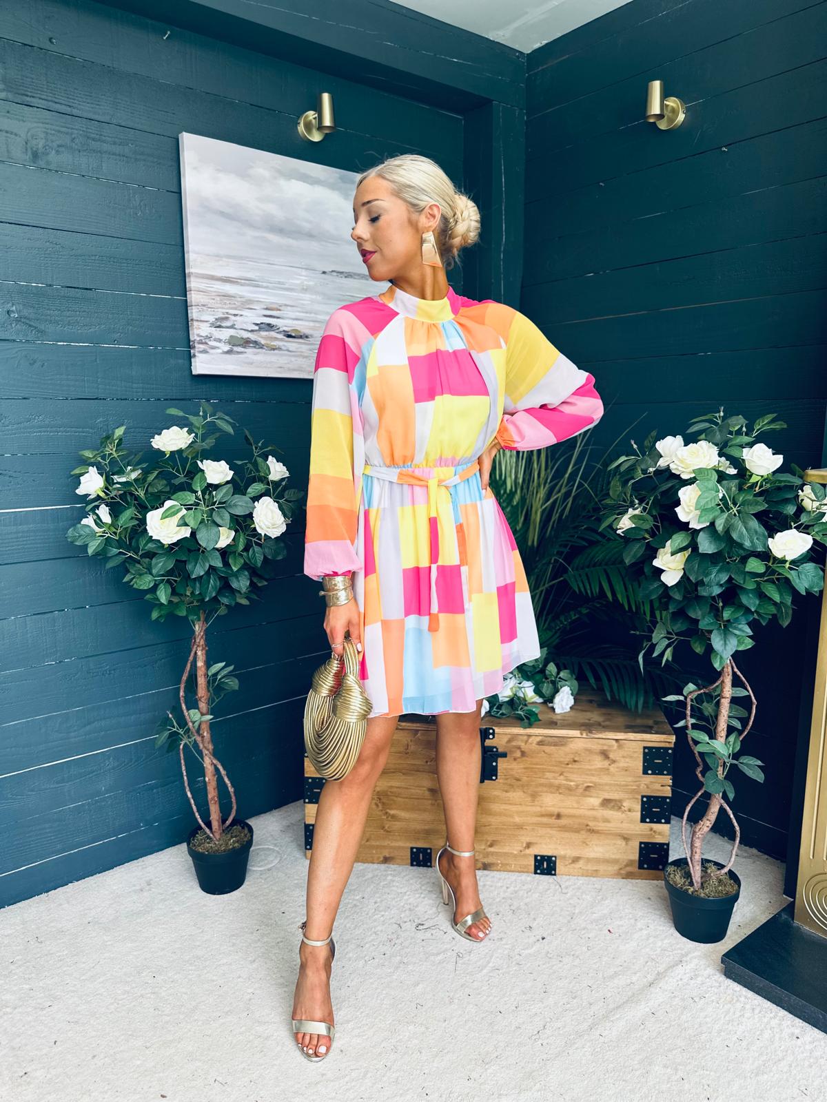Ciara Detailed Mini Dress Multi