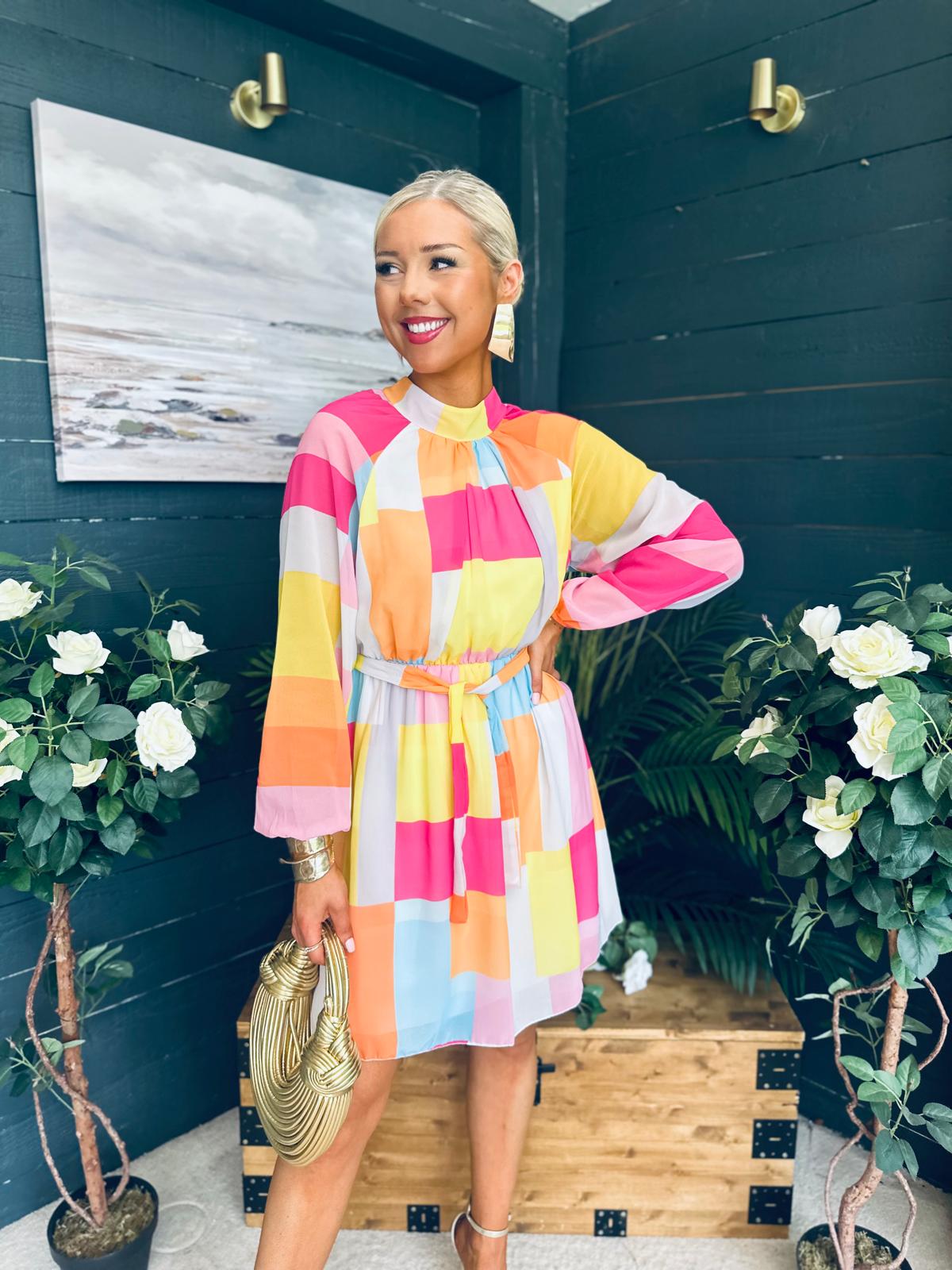 Ciara Detailed Mini Dress Multi