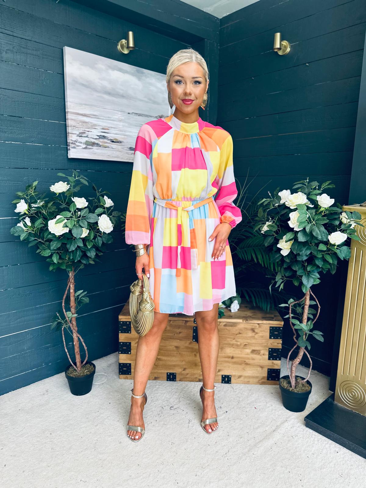Ciara Detailed Mini Dress Multi