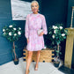 Ciara Detailed Mini Dress Floral Blush