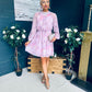 Ciara Detailed Mini Dress Floral Blush