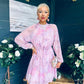 Ciara Detailed Mini Dress Floral Blush