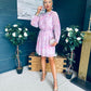 Ciara Detailed Mini Dress Floral Blush