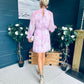 Ciara Detailed Mini Dress Floral Blush