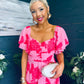 Orla Detailed Midi Dress Floral Pink