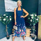 Keelin Halterneck Midi Dress Floral Navy