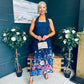Keelin Halterneck Midi Dress Floral Navy