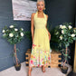 Keelin Halterneck Midi Dress Floral Yellow