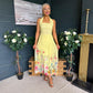Keelin Halterneck Midi Dress Floral Yellow