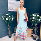 Keelin Halterneck Midi Dress Floral Pastel