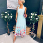 Keelin Halterneck Midi Dress Floral Pastel