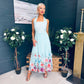 Keelin Halterneck Midi Dress Floral Pastel