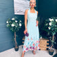 Keelin Halterneck Midi Dress Floral Pastel